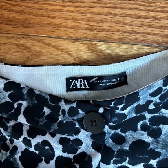 ZARA snow leopard print SKORT - Picture 4 of 6